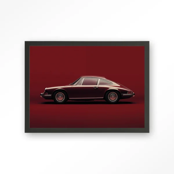 Vintage Porsche Red - Art print