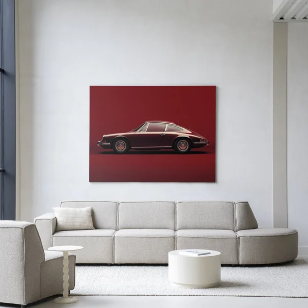 Vintage Porsche Red - Wandkleed