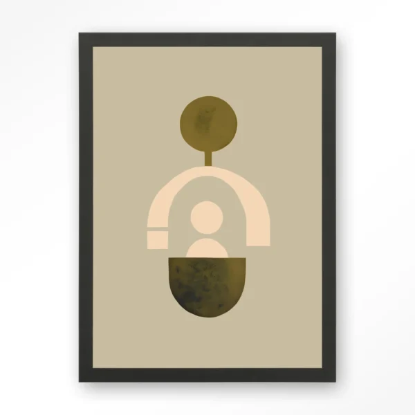 24191-forma-2-beige-art-print-wooden-frame-black Forma 2 Beige - Art print