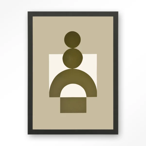 24194-forma-3-beige-art-print-wooden-frame-black Forma 3 Beige - Art print