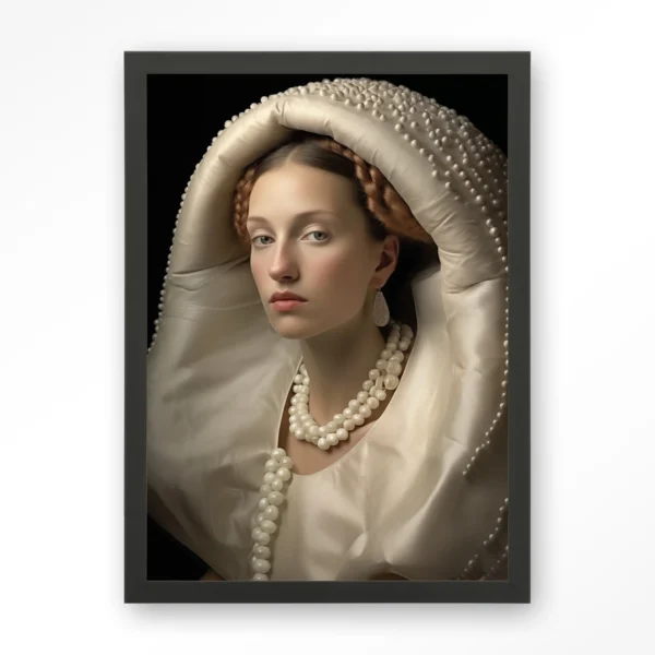 25010-queen-of-pearls-art-print-wooden-frame-black Queen of Pearls - Art print
