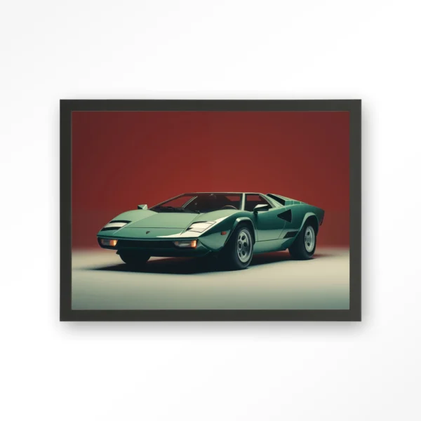 25022-vintage-lamborghini-art-print-wooden-frame-black Vintage Lamborghini - Art print