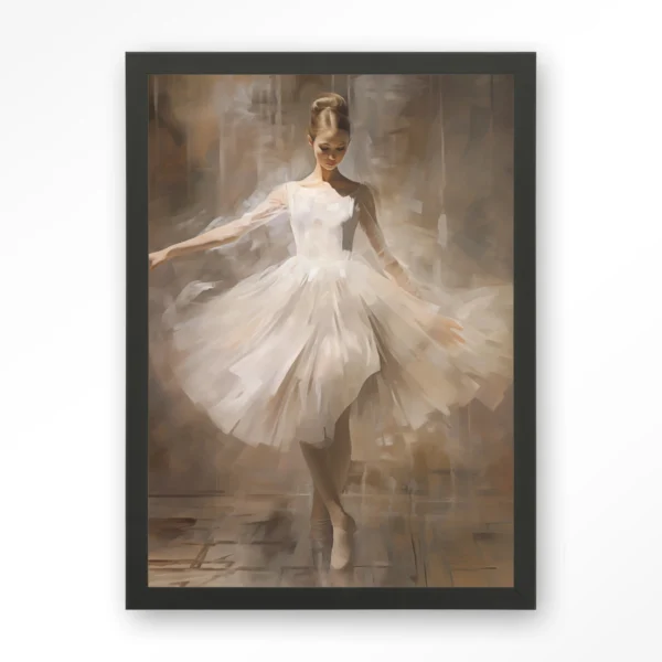 25027-dancing-ballerina-art-print-wooden-frame-black Dancing Ballerina - Art print