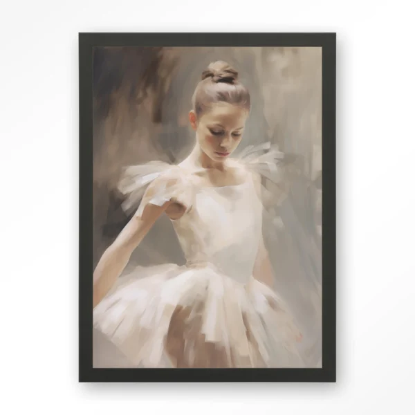 25028-posing-ballerina-art-print-wooden-frame-black Posing Ballerina - Art print