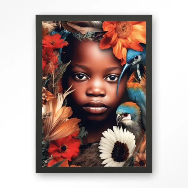 25035-paradise-bird-art-print-wooden-frame-black Paradise Bird - Art print