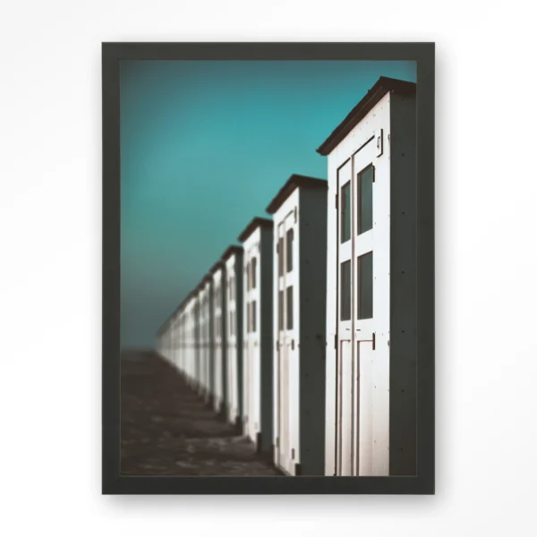 25037-city-life-the-beach-art-print-wooden-frame-black City Life @ The Beach - Art print