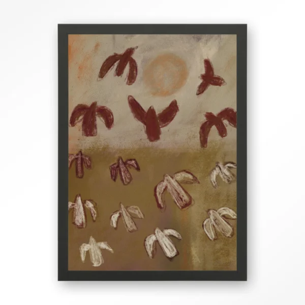25047-sunbirds-art-print-wooden-frame-black Sunbirds - Art print