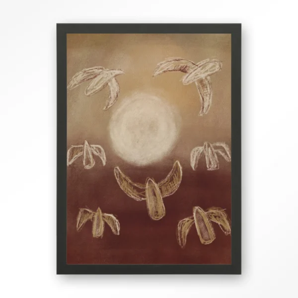 25049-birds-by-night-art-print-wooden-frame-black Birds By Night - Art print