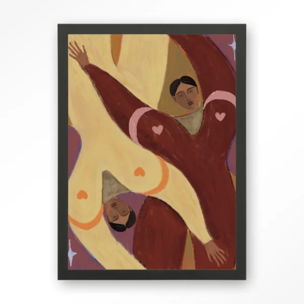 25050-stargazing-art-print-wooden-frame-black Stargazing - Art print