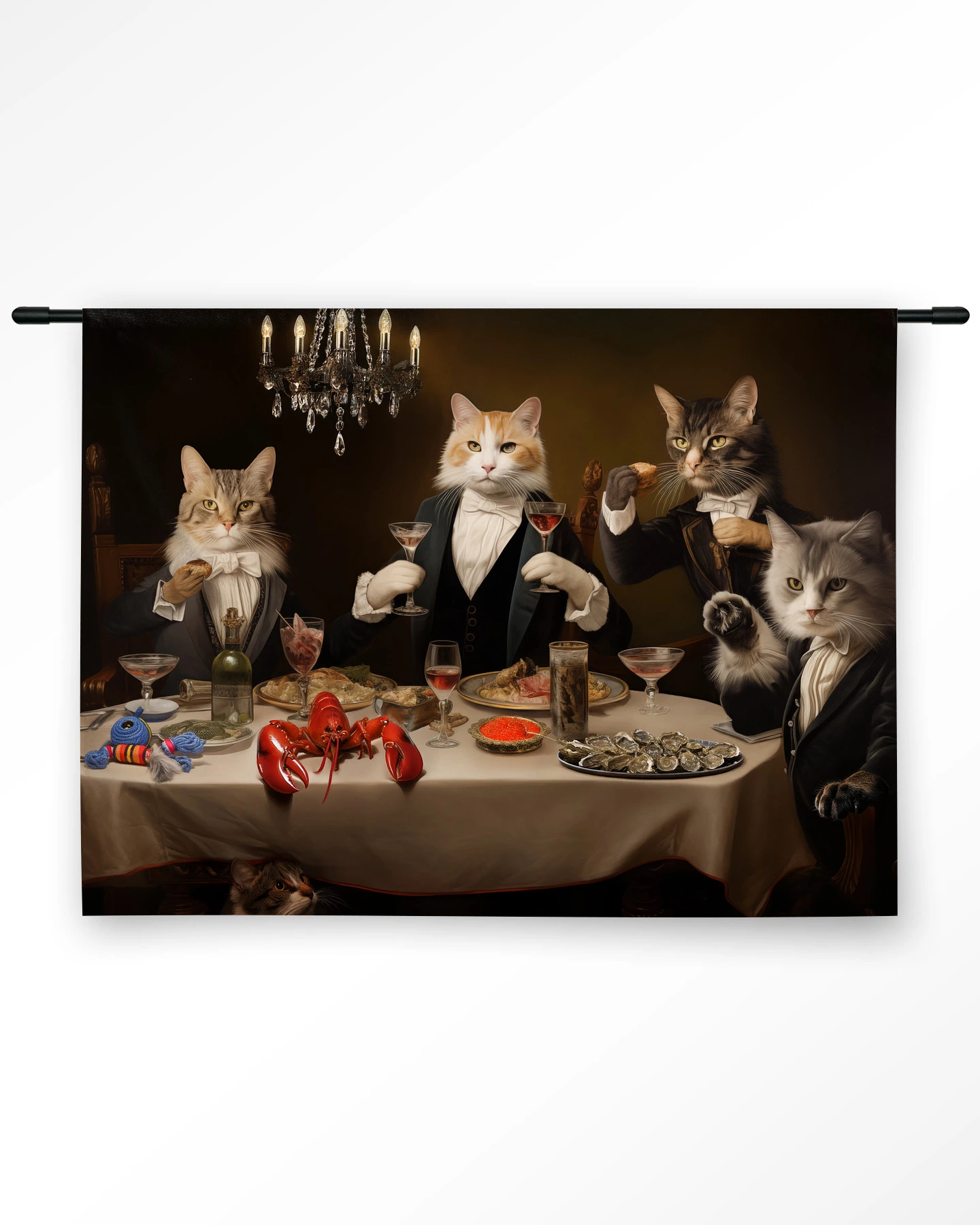 Cat Supper - Wandkleed - Afbeelding 3