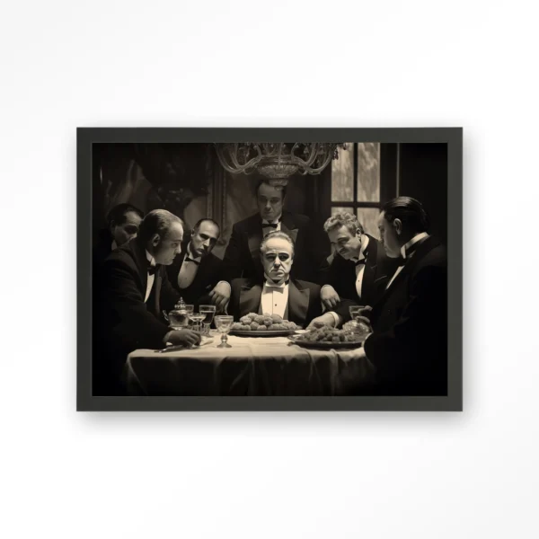 25068-dinner-with-gangsters-art-print-wooden-frame-black Dinner With Gangsters - Art print