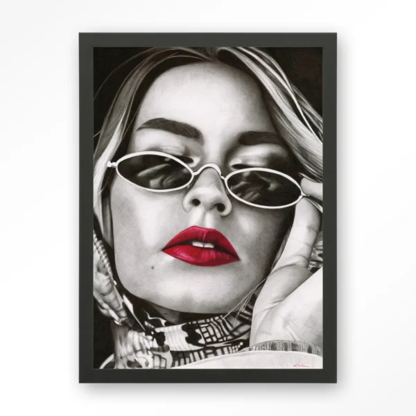 25071-fresh-red-art-print-wooden-frame-black Fresh red - Art print