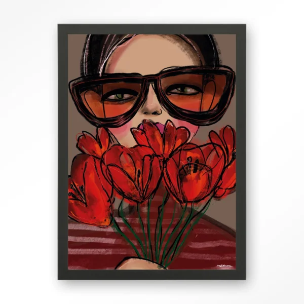 25088-poppy-art-print-wooden-frame-black Poppy - Art print