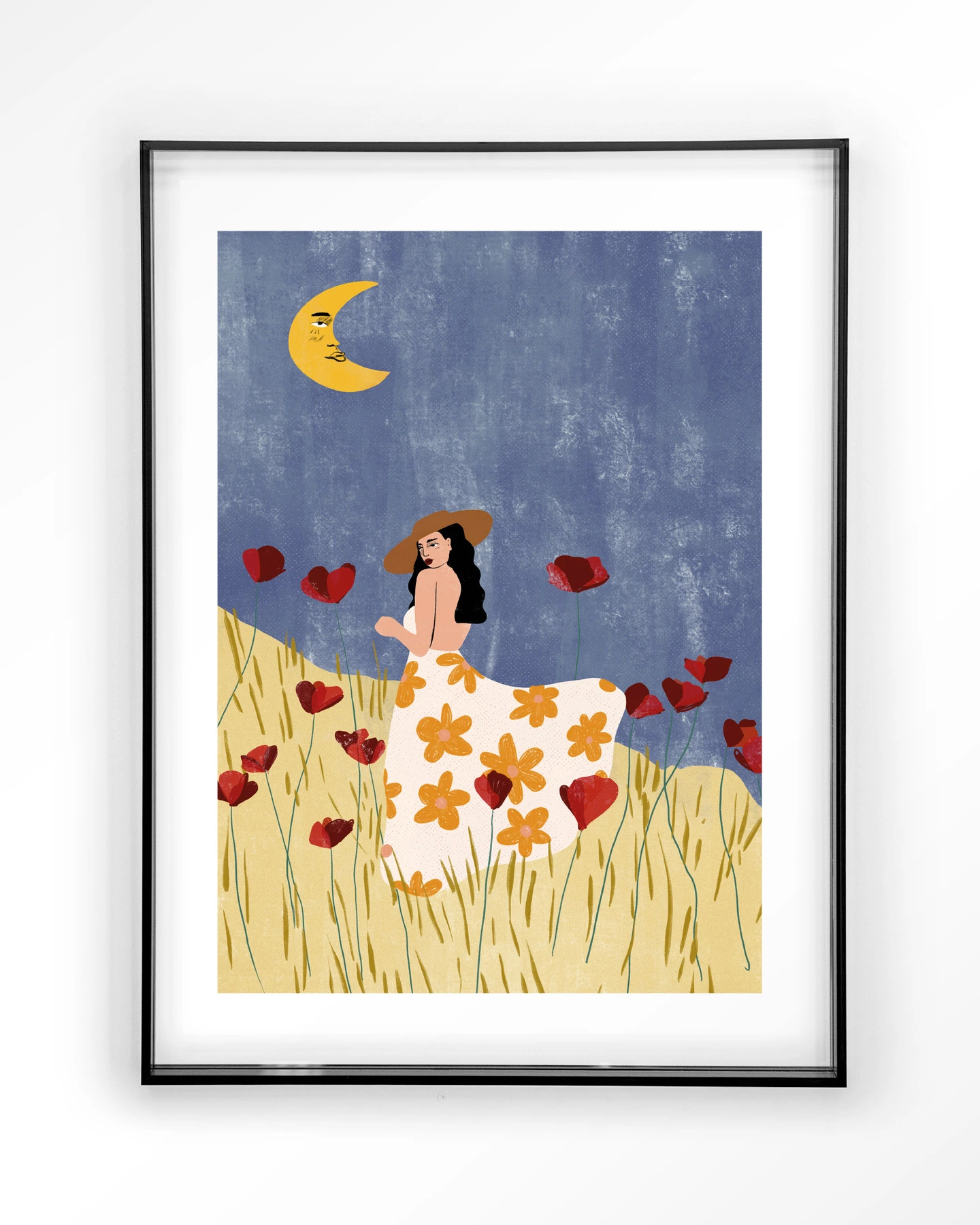 Girl In A Poppyfield - Art print - Afbeelding 9