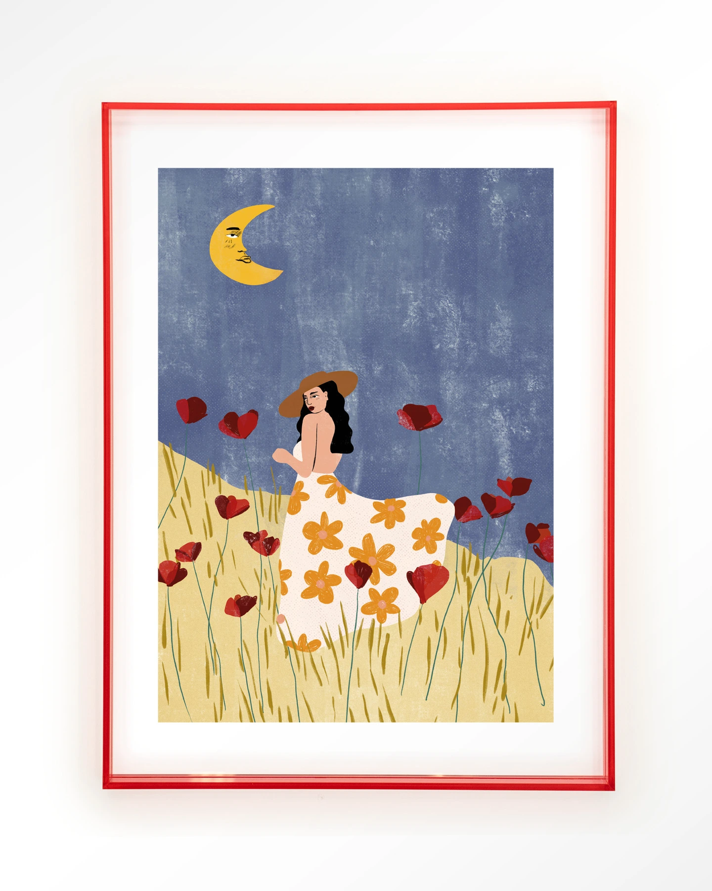 Girl In A Poppyfield - Art print - Afbeelding 12