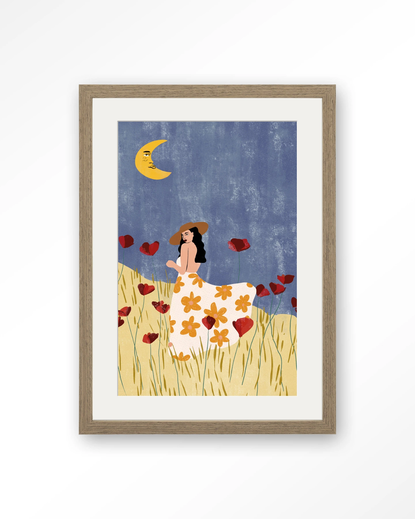 Girl In A Poppyfield - Art print - Afbeelding 6