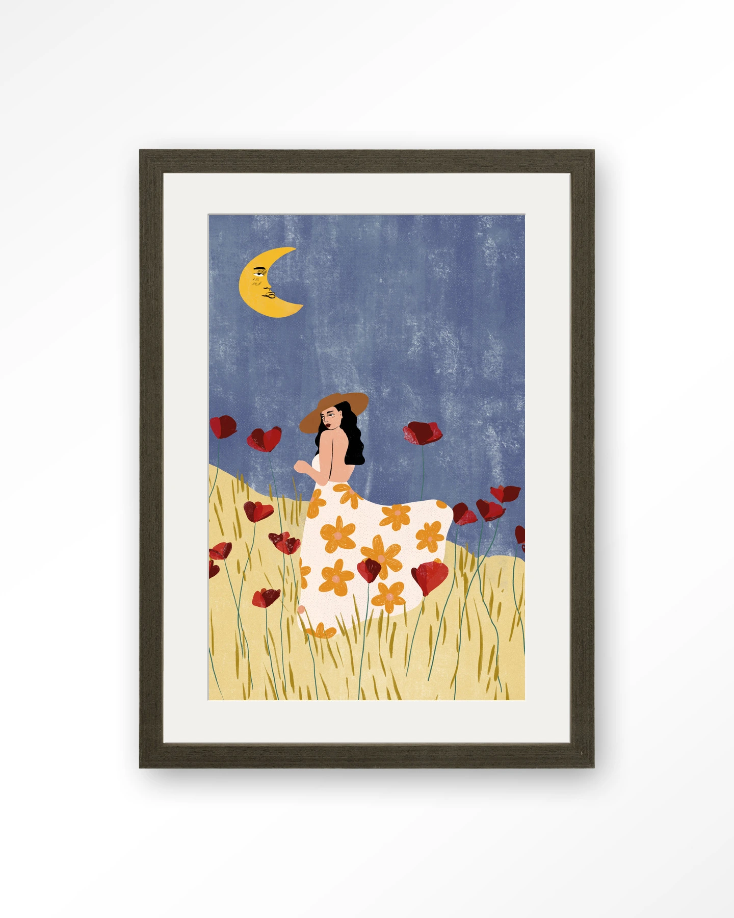 Girl In A Poppyfield - Art print - Afbeelding 7