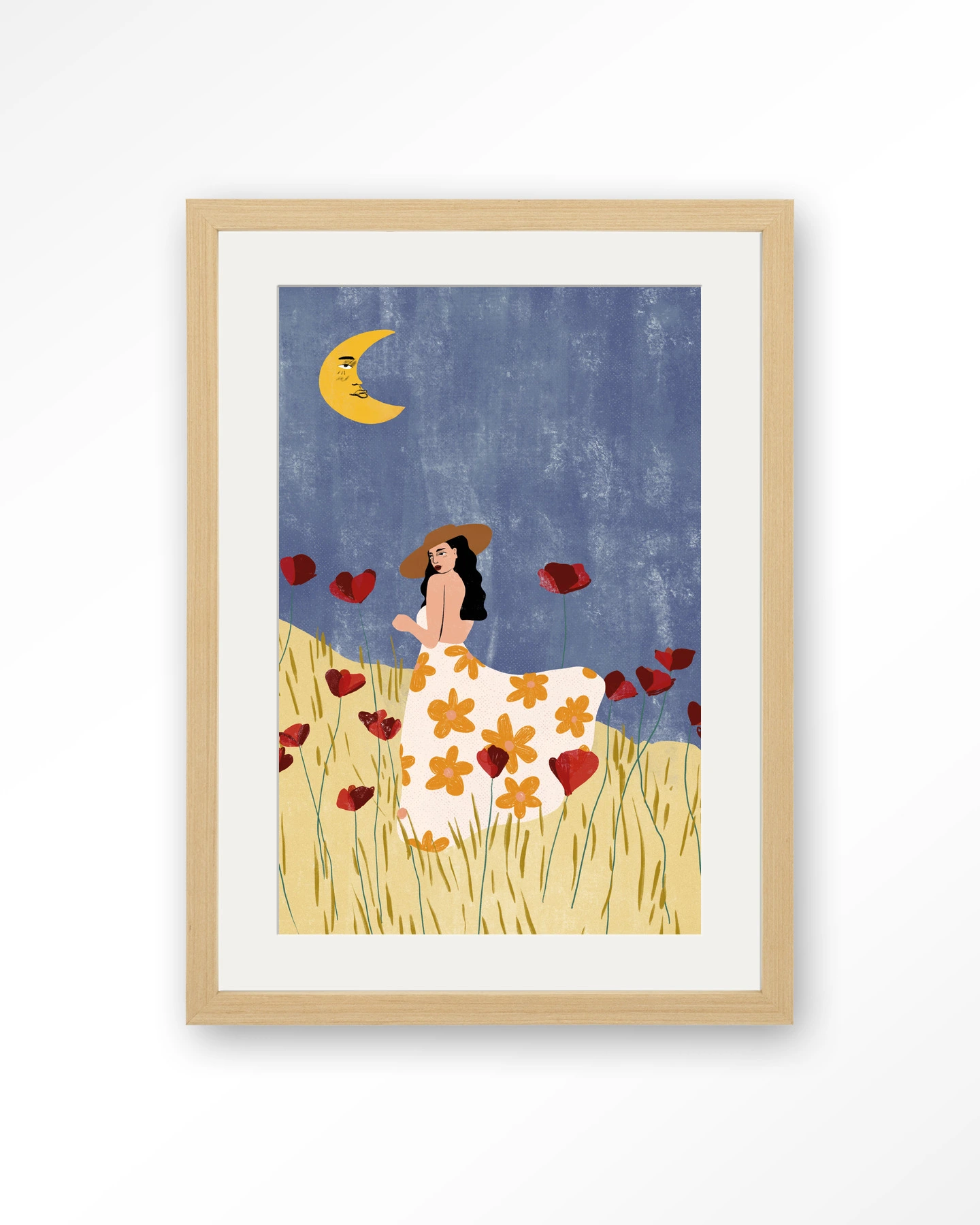 Girl In A Poppyfield - Art print - Afbeelding 8