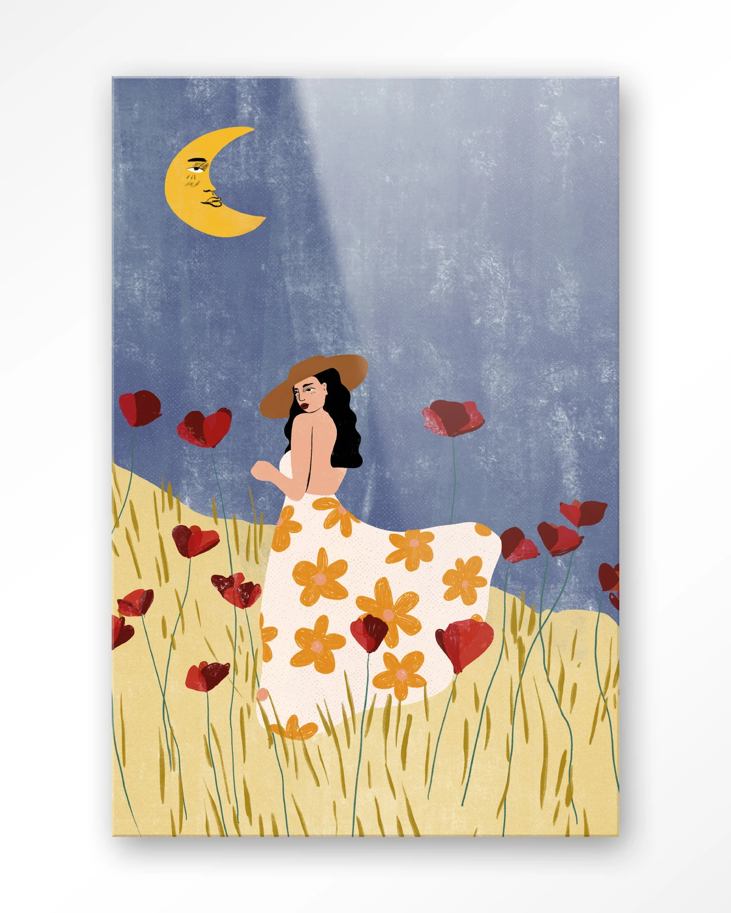 Girl In A Poppyfield - Glas - Afbeelding 2