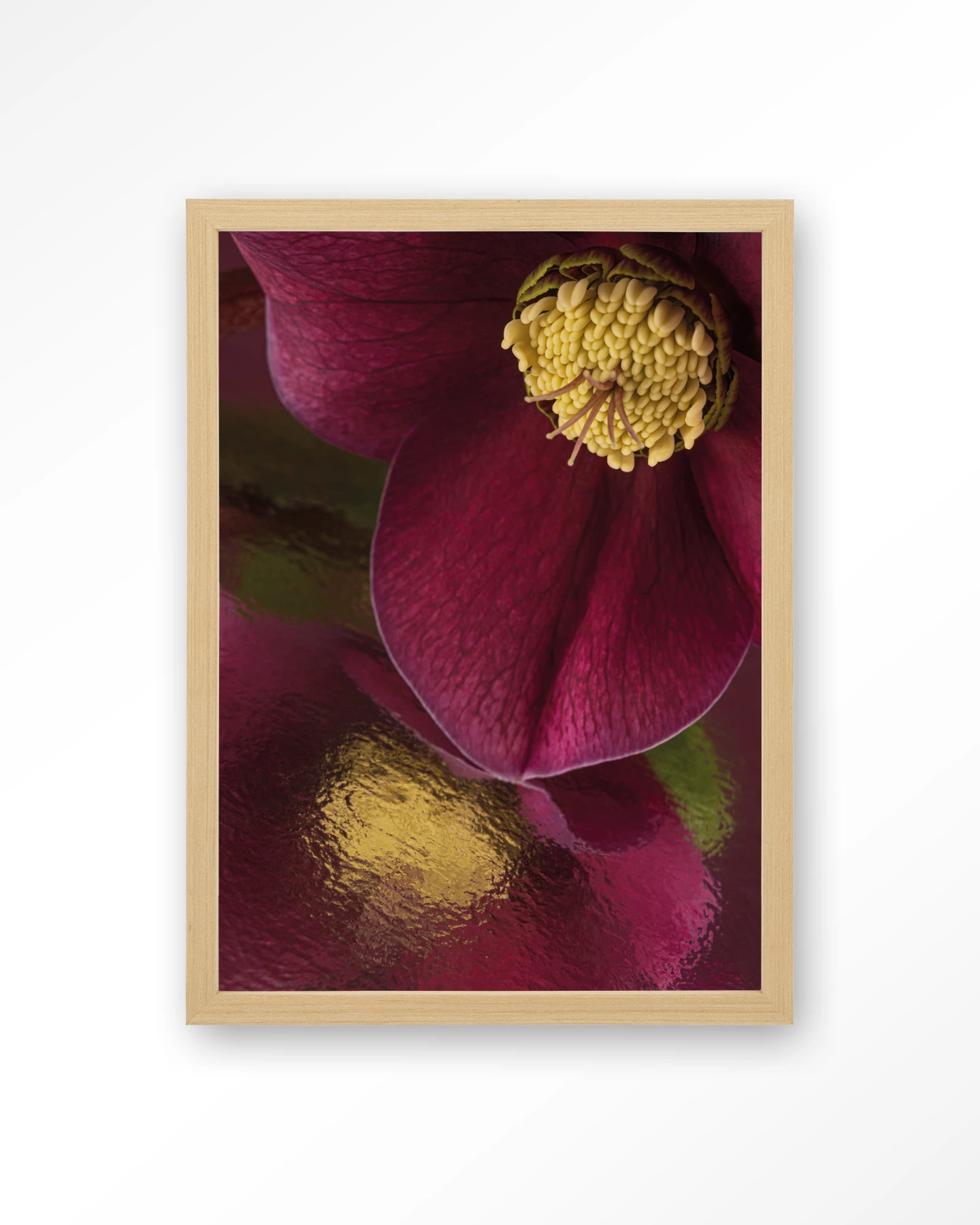 Weerspiegeling Van Een Kerstroos - Art print - Afbeelding 4