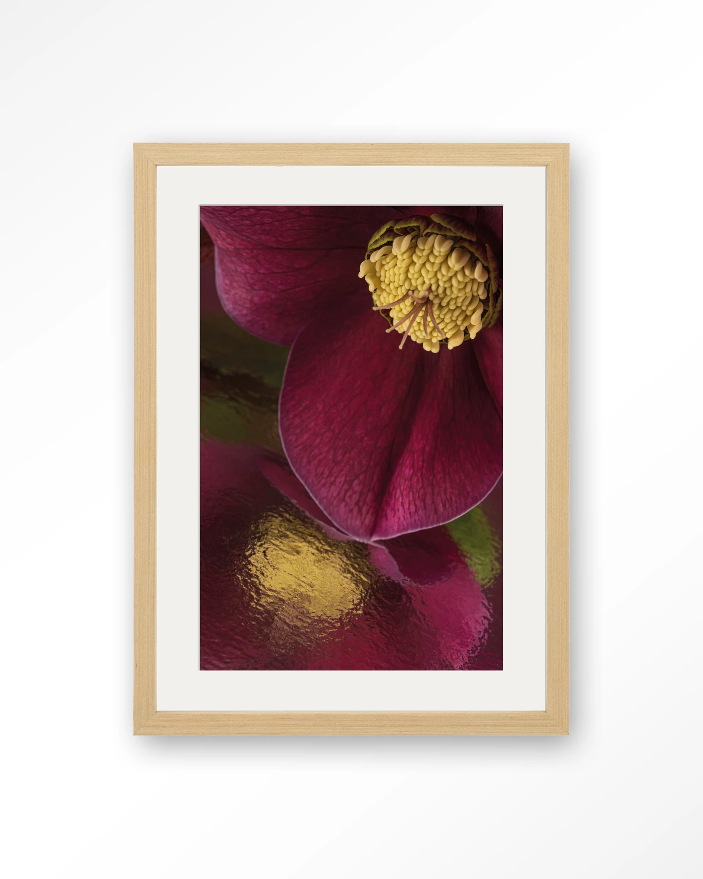 Weerspiegeling Van Een Kerstroos - Art print - Afbeelding 8