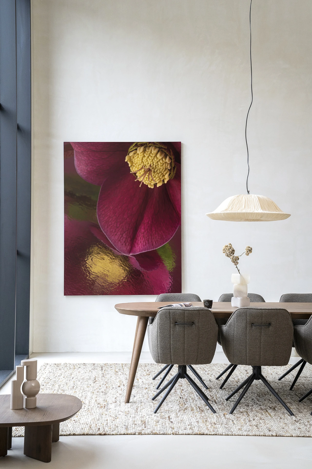 Weerspiegeling Van Een Kerstroos - Wandkleed