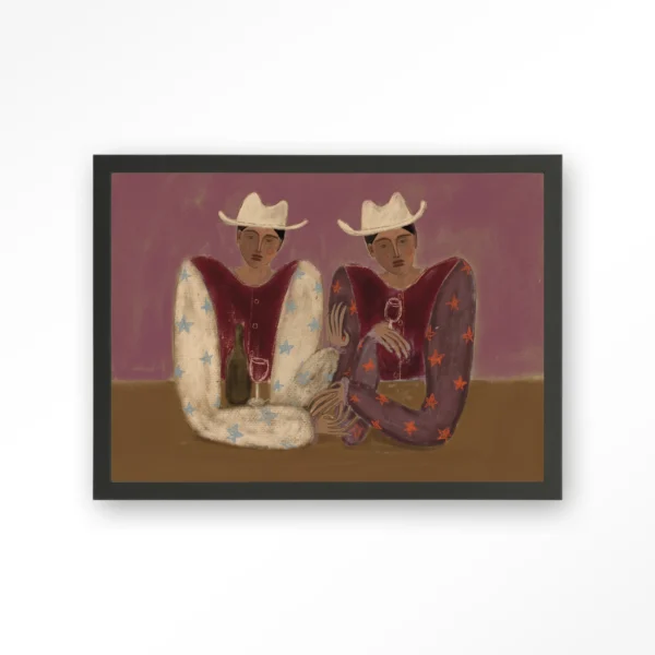 25109-good-ranch-talk-art-print-wooden-frame-black Good Ranch Talk - Art print