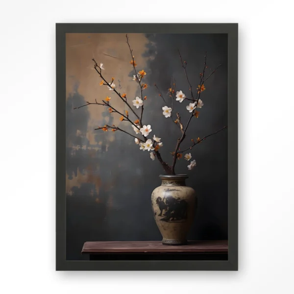Dark Blossom Vase - Art print