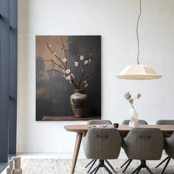 Dark Blossom Vase - Wandkleed