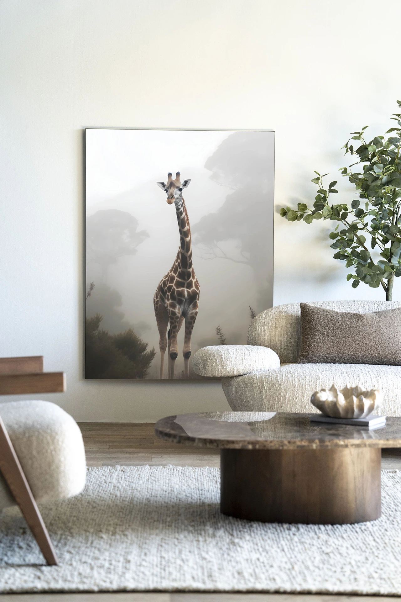 Giraffe Mist - Wandkleed - Afbeelding 2