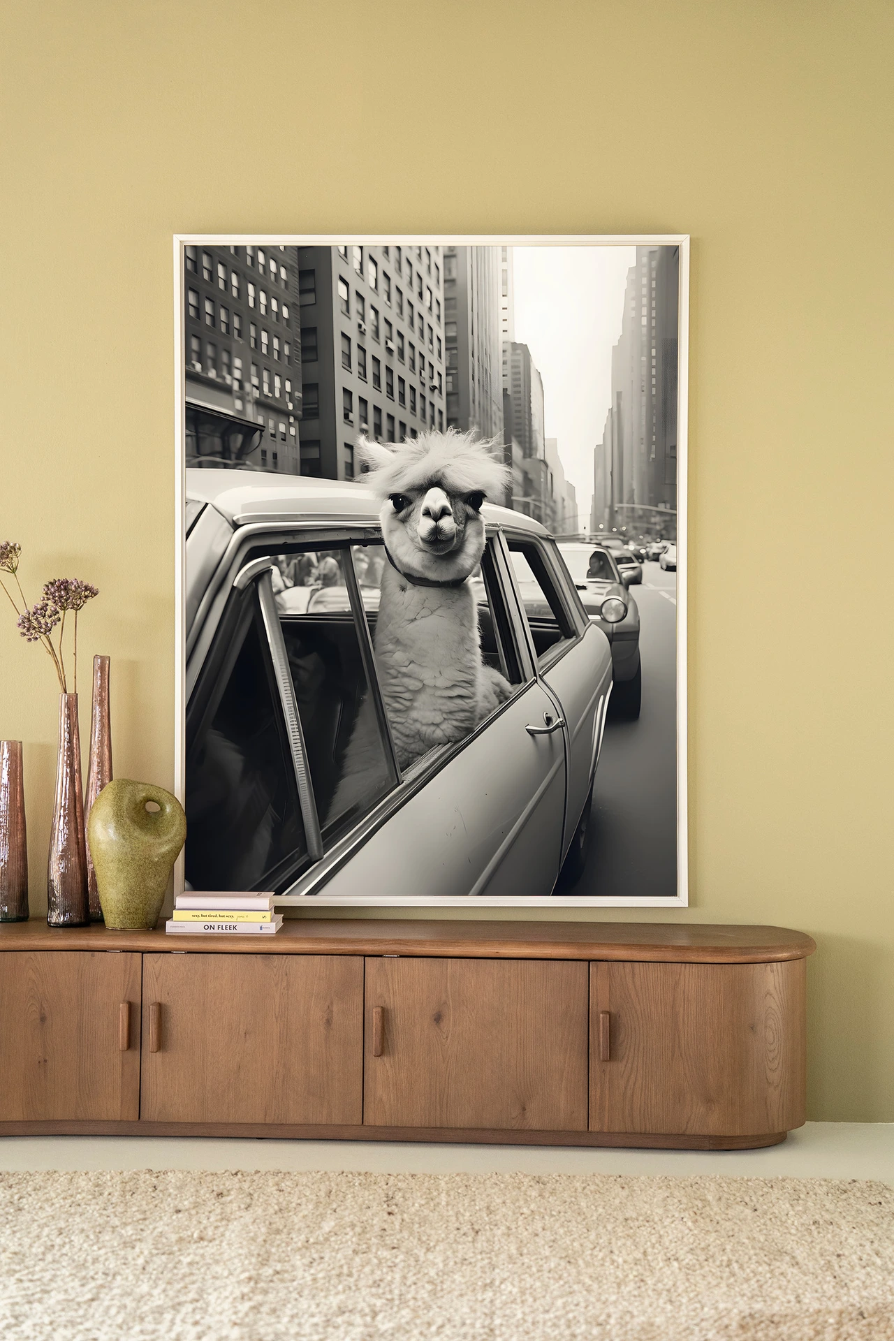 Alpaca In NY - Wandkleed - Afbeelding 3
