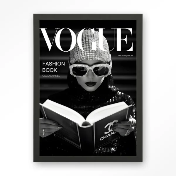 Fashion Book Black - Art print