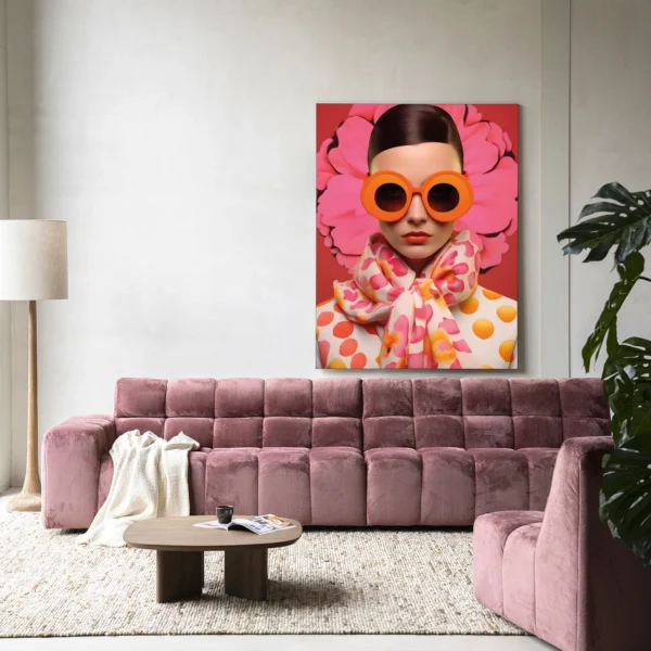 25152-pink-flower-wandkleed-frame-2 Pink Flower - Wandkleed