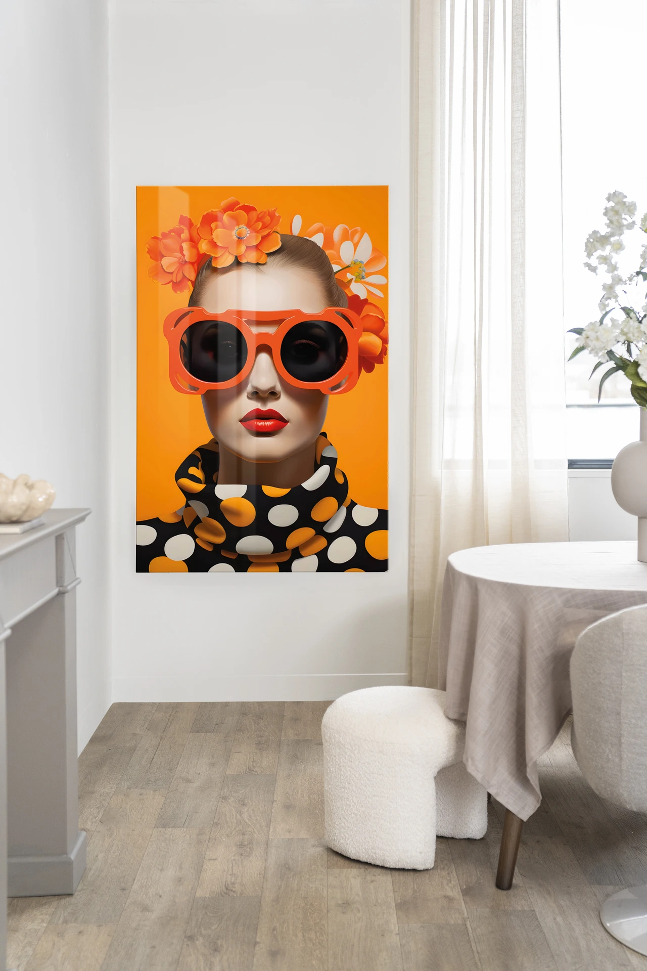 Orange Flower - Glas - Afbeelding 2