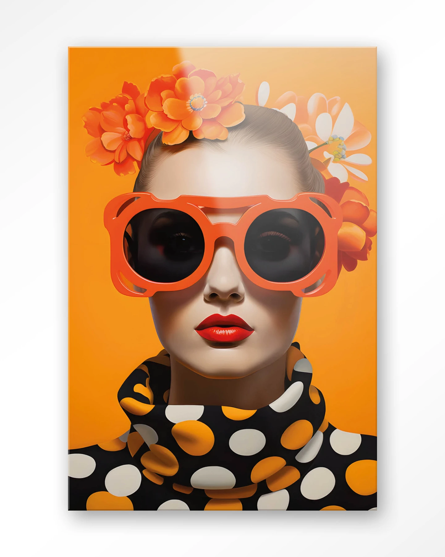 Orange Flower - Glas - Afbeelding 3