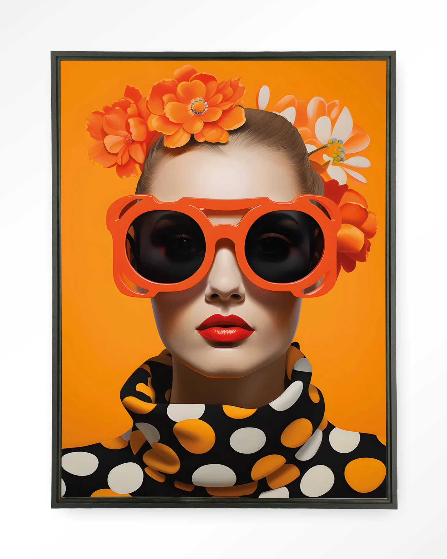 Orange Flower - Wandkleed - Afbeelding 4