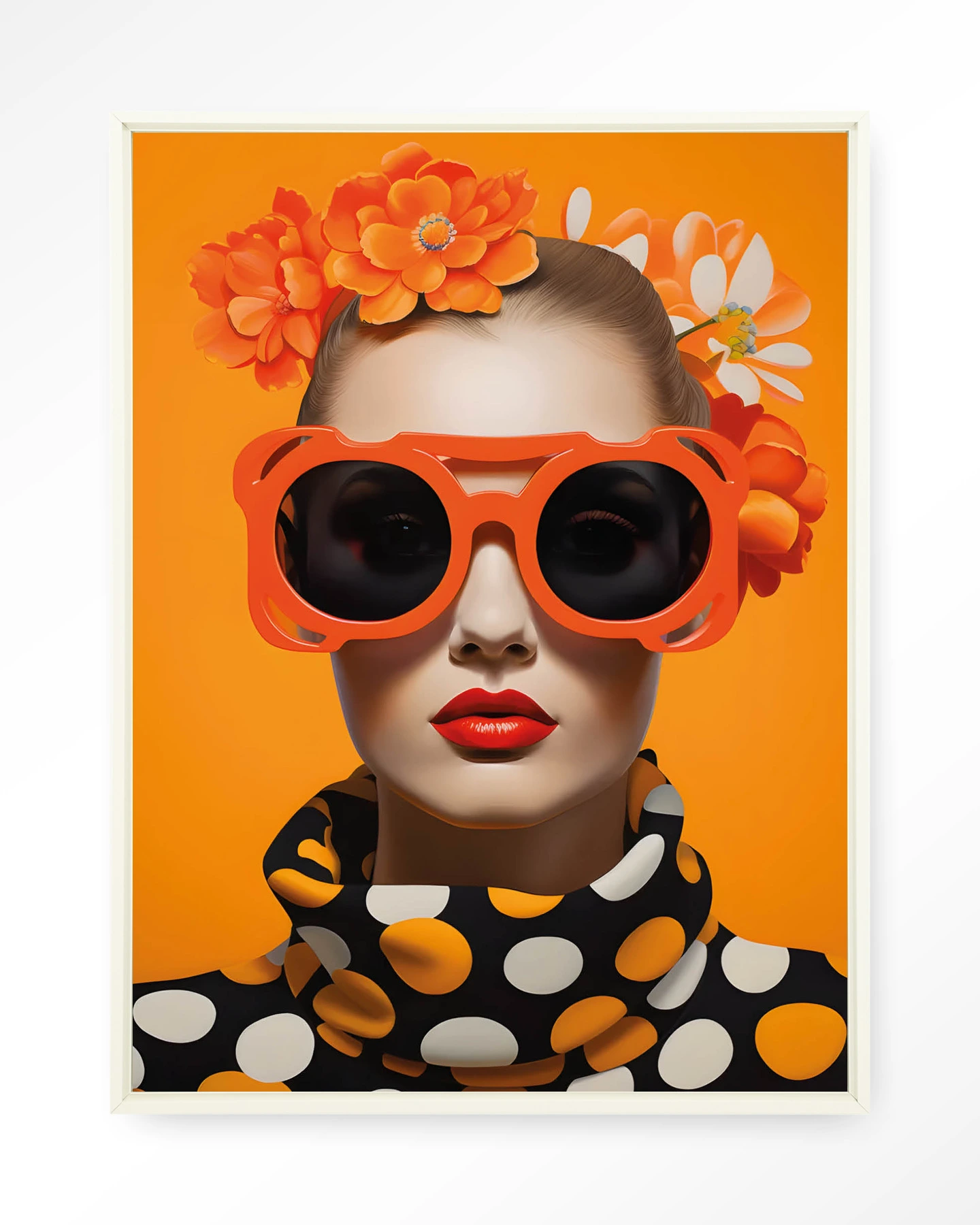 Orange Flower - Wandkleed - Afbeelding 5