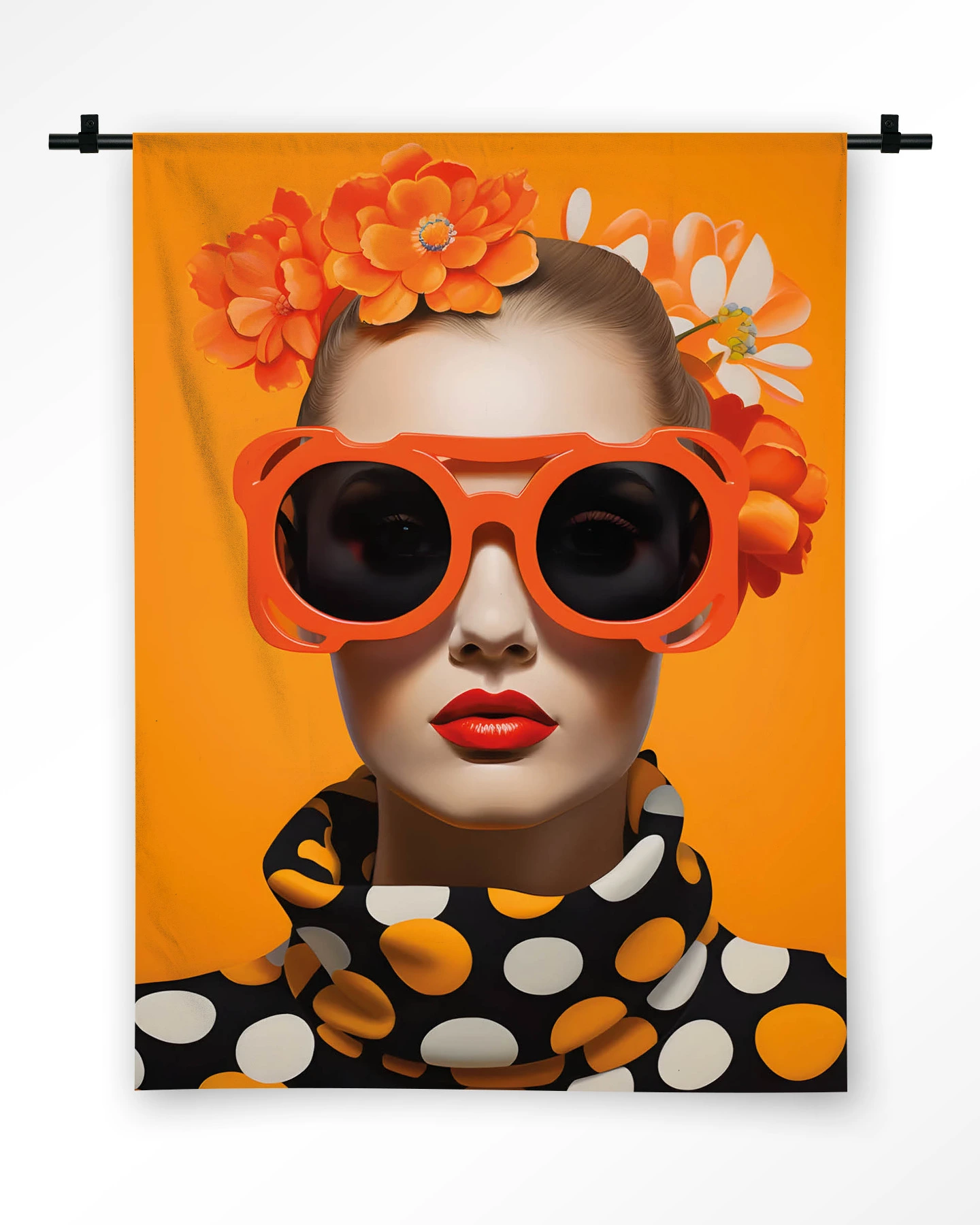 Orange Flower - Wandkleed - Afbeelding 8