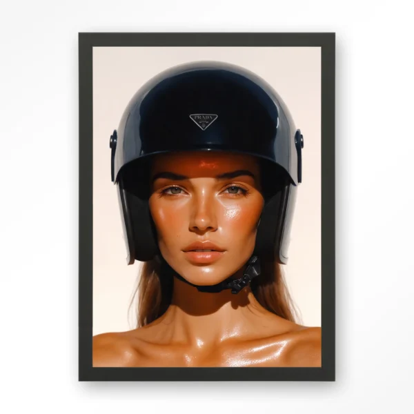 25186-prada-helmet-art-print-wooden-frame-black Prada Helmet - Art print