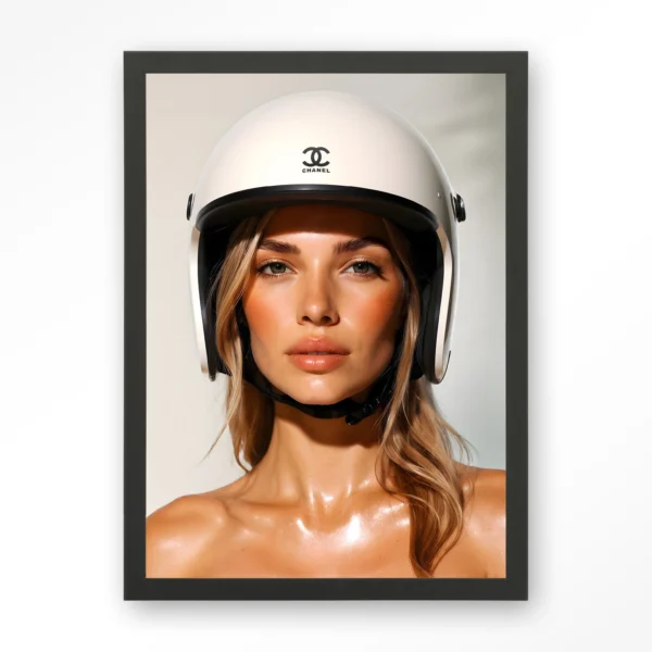 25187-chanel-helmet-art-print-wooden-frame-black Chanel Helmet - Art print