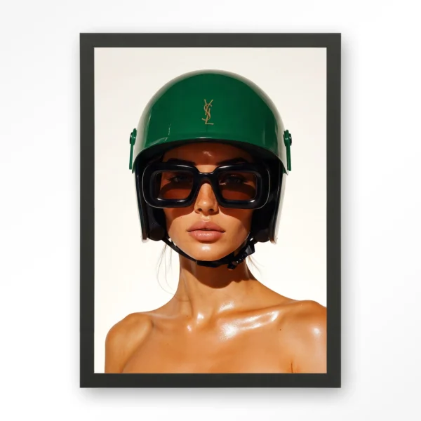 25188-saint-laurent-helmet-art-print-wooden-frame-black Saint Laurent Helmet - Art print
