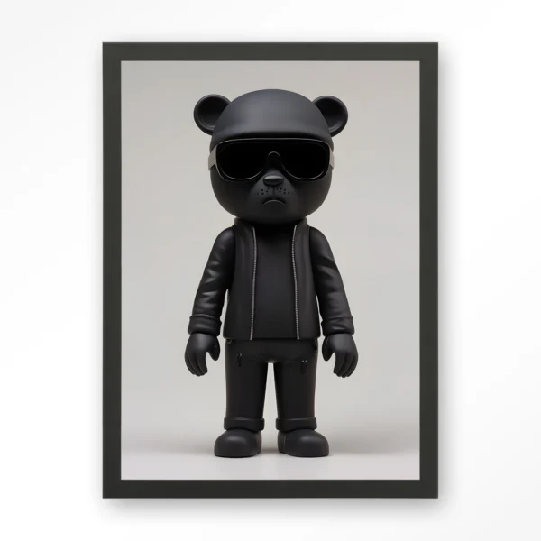 25194-security-bear-art-print-wooden-frame-black Security Bear - Art print