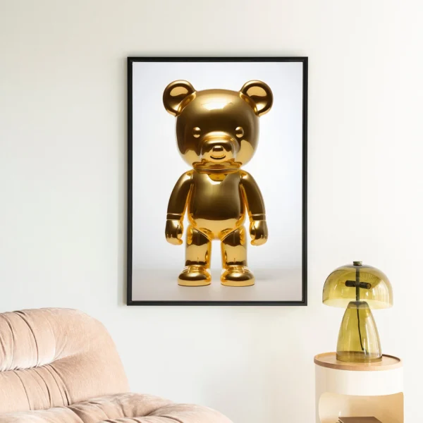 25195-golden-teddybear-wandkleed-floating-frame-2 Golden Teddybear - Wandkleed