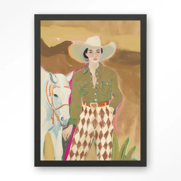 25198-cowgirl-3-art-print-wooden-frame-black Cowgirl 3 - Art print