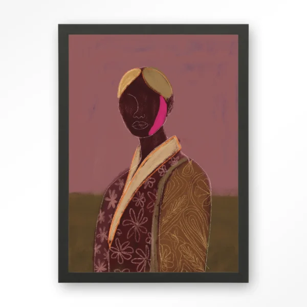 25199-silhouette-lady-10-art-print-wooden-frame-black Silhouette Lady 10 - Art print