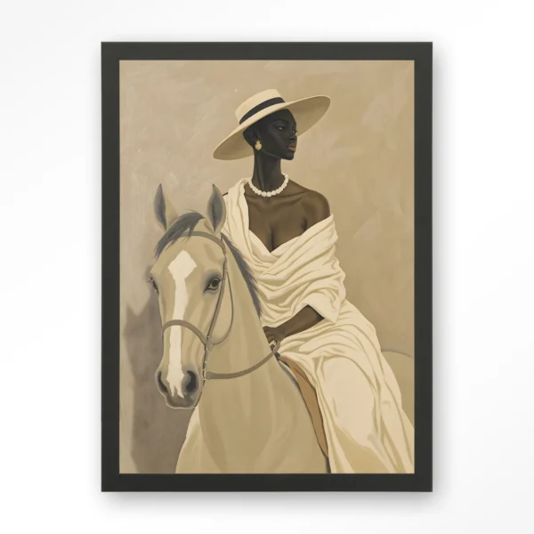 25200-amazone-art-print-wooden-frame-black Watermelon Girl - Art print