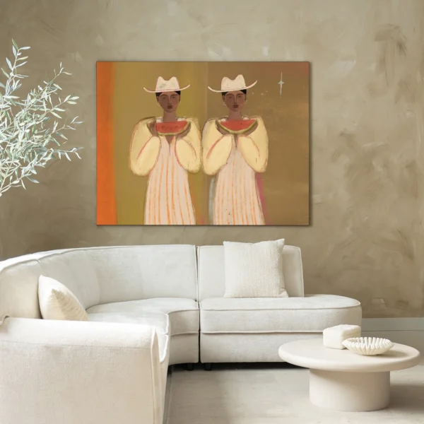 25200-watermelon-girl-wandkleed-frame-2 Watermelon Girl - Wandkleed