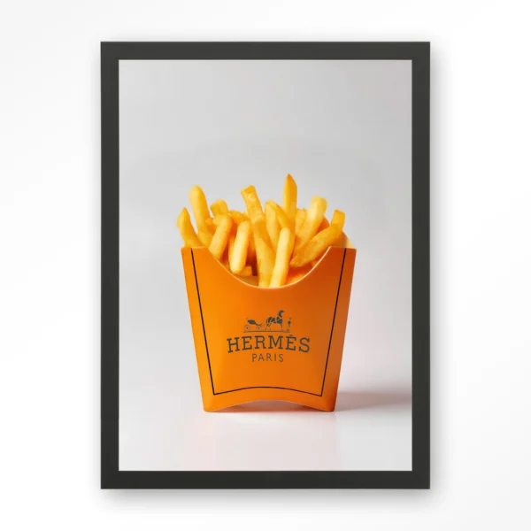25206-hermes-fries-art-print-wooden-frame-black Hermes Fries - Art print