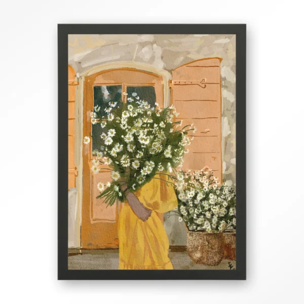 25214-daisy-lady-art-print-wooden-frame-black Daisy Lady - Art print