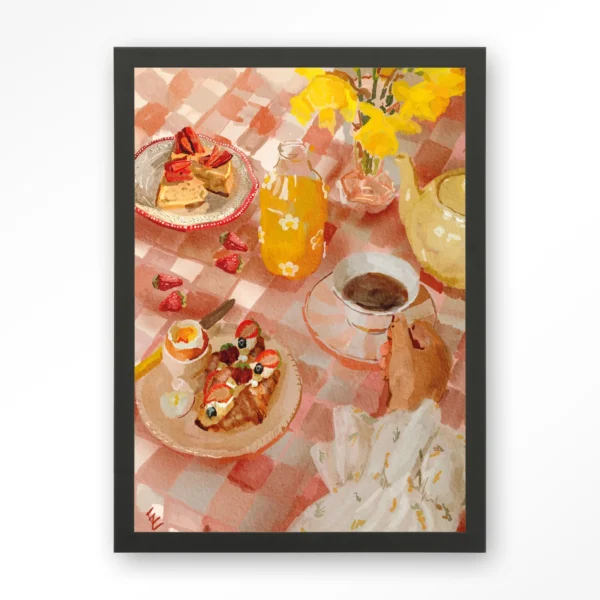 25219-spring-breakfast-art-print-wooden-frame-black Spring Breakfast - Art print